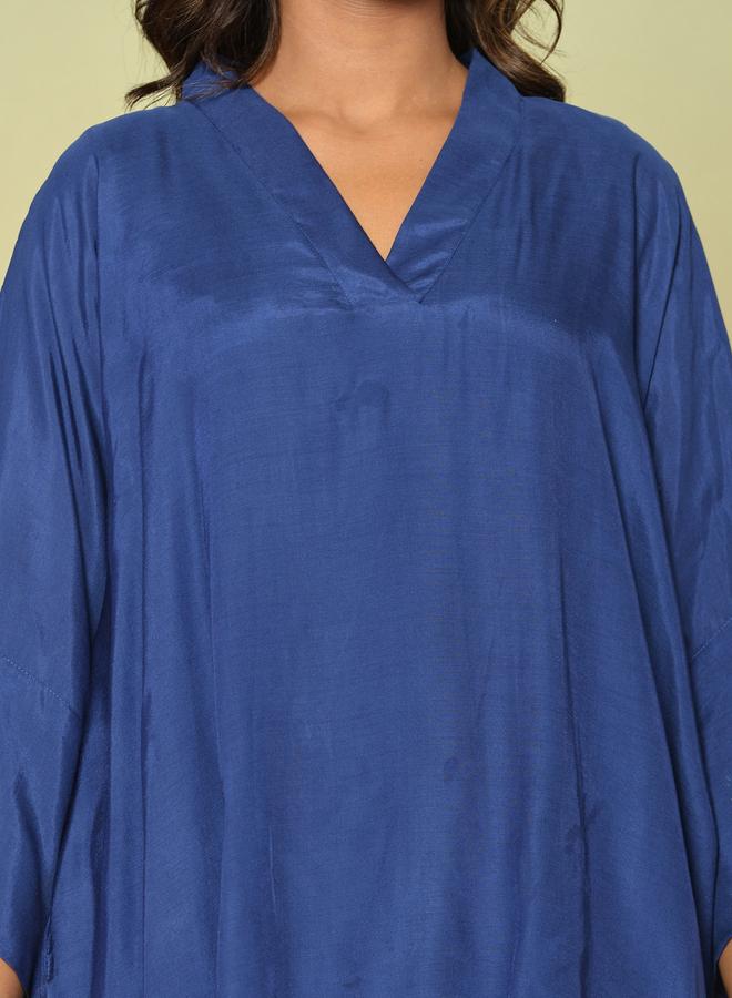 KASYA Dark Blue Muslin Co-Ord Set - Image 4